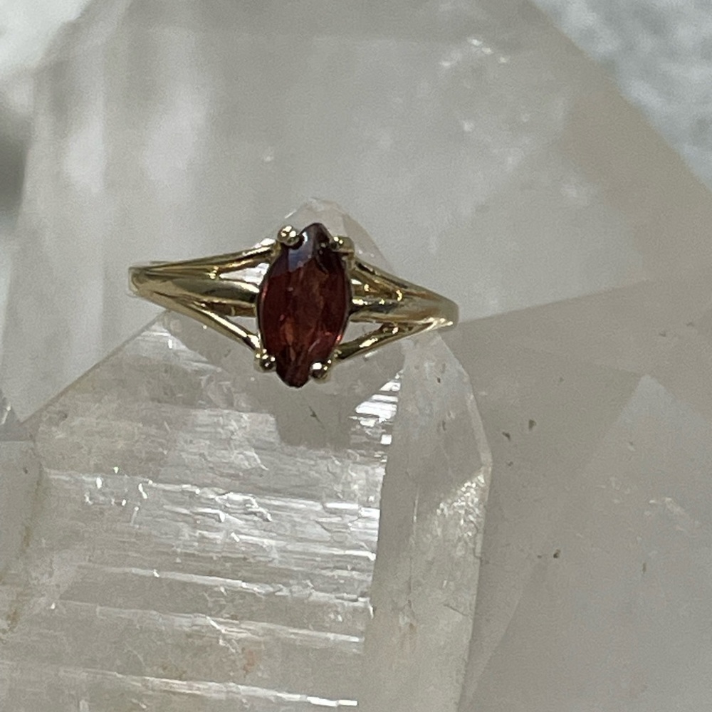 14k Marquis cut Garnet ring